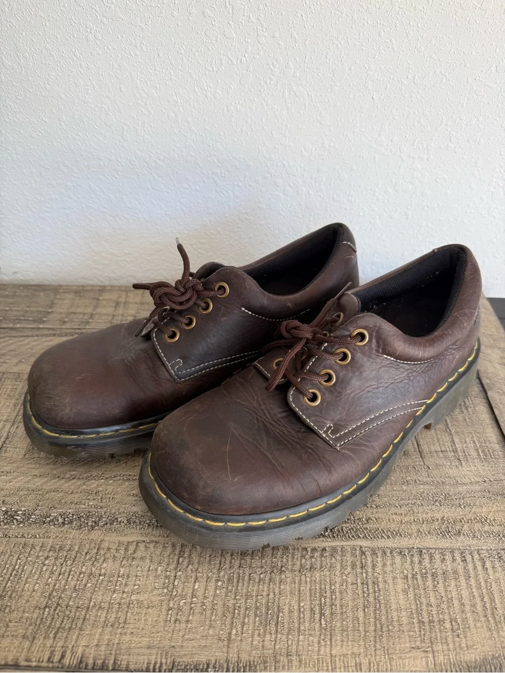 Dr. Marten’s Brown Leather Y2K Chunky Loafers Platform Shoes 11273 Size 10